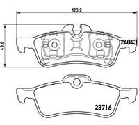 P06032 Kit pastiglie freno, Freno a disco Brembo