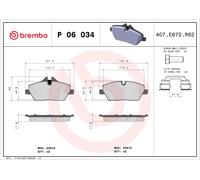 Brembo P 06 034 - Pastiglia Freno - Anteriore