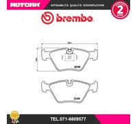 P06043 Kit pastiglie freno, Freno a disco anteriore (MARCA-BREMBO)..