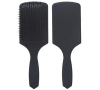 P083 - Spazzola per capelli con cuscinetto a pagaia grande, per asciugare e districare i capelli, confortevole, per lisciare e lisciare i capelli, per donne e uomini, colore nero