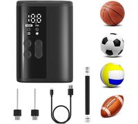 P101 Pompa per Palloni Calcio Con Powerbank, Display a LED E Ago Incorporato per
