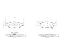 P11031 Kit pastiglie freno, Freno a disco Brembo