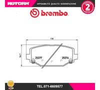P11032 Kit pastiglie freno, Freno a disco posteriore (MARCA-BREMBO)..