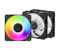 ARCTIC P12 Pro A-RGB LN - Pacco da 3 - Ventola Premium a basso rumore | , ventola PWM da 120 mm con splitter cavo a Y, 450-2000 rpm, 0 rpm <5% PWM, 5V Digital RGB, cuscinetto fluidodinamico