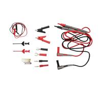 P1503D Multifunctional Multimeter Test Leads with Clips Replaceable Probe Tips Set Premium Copper Banana Plugs Sharp Probes for IC Pins LED Small Components ABS Plastic Durable