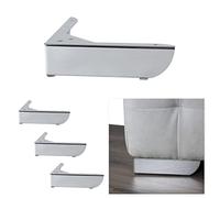 P17 - GROSSETO NEW | SET 4 Piedi in Metallo +16 Viti | Finitura: Cromato | Dimensioni: Altezza 5,5 cm Lunghezza e Larghezza 20 cm | Gambe per Divani, Mobili, Armadi, Poltrone | Piedi per Arredamento
