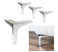 P17 | Modello SIENA | SET 4 Piedi +16 Viti | Cromo Lucido | Altezza 15 cm | Gambe per Divani, Mobili, Armadi, Poltrone | Piedi in metallo per Arredamento Design Moderno ed Elegante |