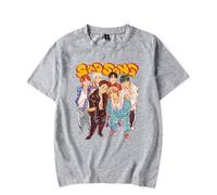 P1Harmony Merch Sad Song Graphic Cute Tee Moda Unisex Duh Album Tour Manica Corta Tour Maglietta Cool T-Shirt, Grigio, L