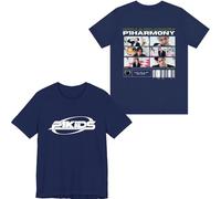 P1Harmony Merch Tour Illustration Tee Uomo Donna Manica Corta Maglietta Cool Graphic T-Shirt, Marina Militare, XS