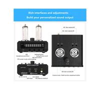 P2-FM Magic 6E2 Preamp Stereo Headphone Amp with Sound Level Indicator FM Radio VFD Clock AU Plug