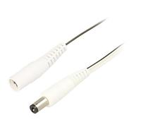 P21-C21-T050-300WH Cavo 2x0,5mm² Connettore DC 5,5/2,1, Presa DC 5,5/2,1 Bian...
