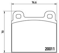 P23001 Kit pastiglie freno, Freno a disco Brembo
