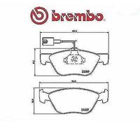 BREMBO P23077 Kit pastiglie freno per ALFA ROMEO 145 (930_), 146 (930_), 147 (93