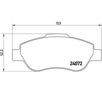 P23097 Kit pastiglie freno, Freno a disco Brembo