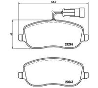 P23100 Kit pastiglie freno, Freno a disco Brembo
