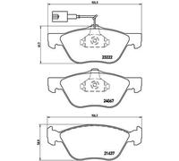 P23112 Kit pastiglie freno, Freno a disco Brembo