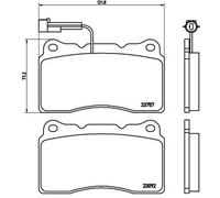P23115 Kit pastiglie freno, Freno a disco Brembo