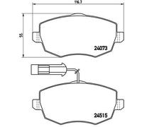 P23128 Kit pastiglie freno, Freno a disco Brembo