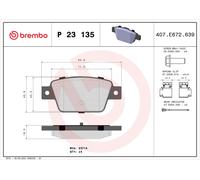 P23135 Kit pastiglie freno, Freno a disco Brembo