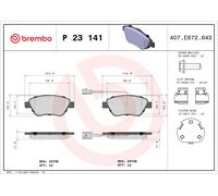 P23141 Kit pastiglie freno, Freno a disco Brembo