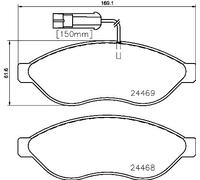 P23143 Kit pastiglie freno, Freno a disco Brembo