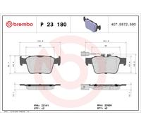 P23180 Kit pastiglie freno, Freno a disco Brembo