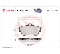P23189 Kit pastiglie freno, Freno a disco Brembo