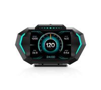 P24 HUD OBD2 GPS Head Up Display For Auto Con Inclinometro + Accelerometro Allarme Di Sicurezza Temperatura Olio Acqua Diagnostica Di Velocità Eccessiva