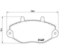 P24033 Kit pastiglie freno, Freno a disco Brembo