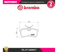 Set di pastiglie freno BREMBO P 24 047, posteriore
