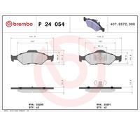 Brembo P 24 054 - Pastiglia Freno - Anteriore