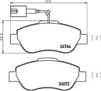 P24150 Kit pastiglie freno, Freno a disco Brembo