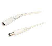 P25-C25-T050-300WH Cavo 2x0,5mm² Connettore DC 5,5/2,5, Presa DC 5,5/2,5 Bian...