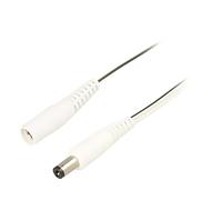 P25-C25-T050-500WH Cavo 2x0,5mm² Connettore DC 5,5/2,5, Presa DC 5,5/2,5 Bian...