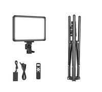 P25 LED Fill Light Professional Studio Panel Video Light for e-sport Live Record Video Videochiamate Zoom Riunioni Lampada Per la fotografia in studio(With 1.6m Stand)