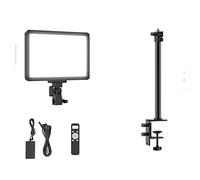 P25 LED Fill Light Professional Studio Panel Video Light for e-sport Live Record Video Videochiamate Zoom Riunioni Lampada Per la fotografia in studio(With Desk Holder)