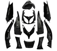 P2R (Motorisã) Carrosserie-Carenage Maxiscooter Adattabile Yamaha Tmax 500 2001>2007 Nero Lucido Kids Originale (Kit 12 Pezzi) -p2r