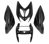 P2R (Motorizzato) Carrozzeria SCOOT ADATTABILE MBK 50 NITRO 1997>2012-YAMAHA 50 AEROX 1997>2012 NERO LUCIDO (KIT 4 PEZZI) -P2R