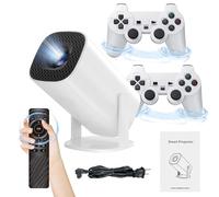 P30 max 2-in-1 Proiettore Console,1280*720P,16000+ giochi 4K proiettore di gioco intelligente con Controller Wireless,Portatile Auto Keystone Mini Proiettore for Videogiochi,5G WIFI Bluetooth (32G)
