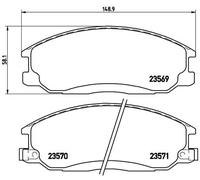 P30013 Kit pastiglie freno, Freno a disco Brembo