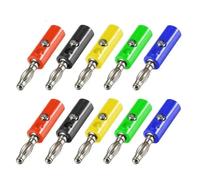 P3003 Adattatore di bloccaggio a vite con connettore a banana da 10 pezzi 4 mm Nessuna saldatura(5 color 10pcs)
