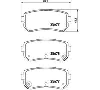 P30068 Kit pastiglie freno, Freno a disco Brembo