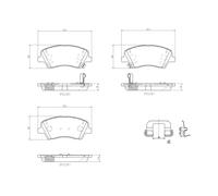 P30098 Kit pastiglie freno, Freno a disco Brembo