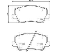P30114 Kit pastiglie freno, Freno a disco Brembo