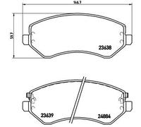 P37007 Kit pastiglie freno, Freno a disco Brembo