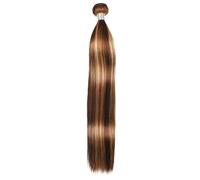 P4/27 Capelli umani castani biondo miele lisci 1 pacco 90 grammi/pacco Estensione di capelli vergini brasiliani non trattati for le donne Hair Extensions(28inch)