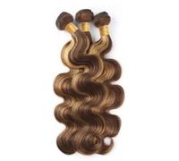 P4/27 Evidenziare Fasci Di Capelli Umani Fasci Di Onda Del Corpo Capelli Umani 18 20 22 Pollici Fasci Di Onda Del Corpo Dei Capelli Umani Ombre Marrone Bundles p4 27 26 26 26