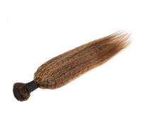 P4/27 Meches Bionde con Lisce Yaki, Capelli Vergini Brasiliani Non Trattati, Extension for Castani, 1/3/4 Pacchi Topper per Capelli da Donna(8inch 1pc)