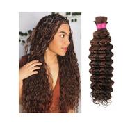 P4/30 Trecce con Meches, Capelli Umani, Onde Profonde, Pacchi di Capelli Sfusi for Trecce Boho, Senza Trama(24 26 28)