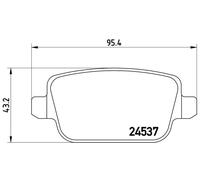 P44016 Kit pastiglie freno, Freno a disco Brembo